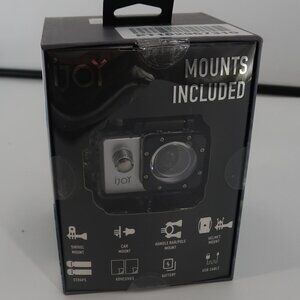 ijoy arise 1080p waterproof action cam camera with mounts and accessories